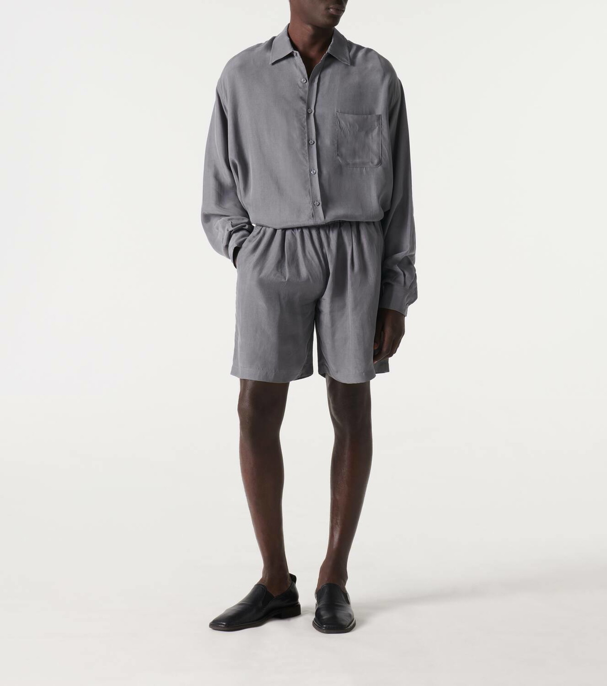 The Frankie Shop Leland cupro shirt