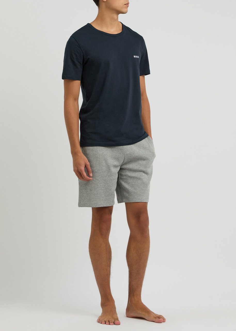 Boss Logo Cotton T-shirt set of Three Blue