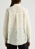 Veronica Beard Naya Lace Blouse Cream