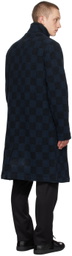 Universal Works Navy Check Coat