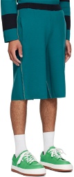Sunnei Blue Cotton Shorts