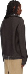 Maison Margiela Brown Loose Thread Sweater