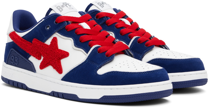 BAPE White & Blue Sk8 Sta #2 Sneakers A Bathing Ape 