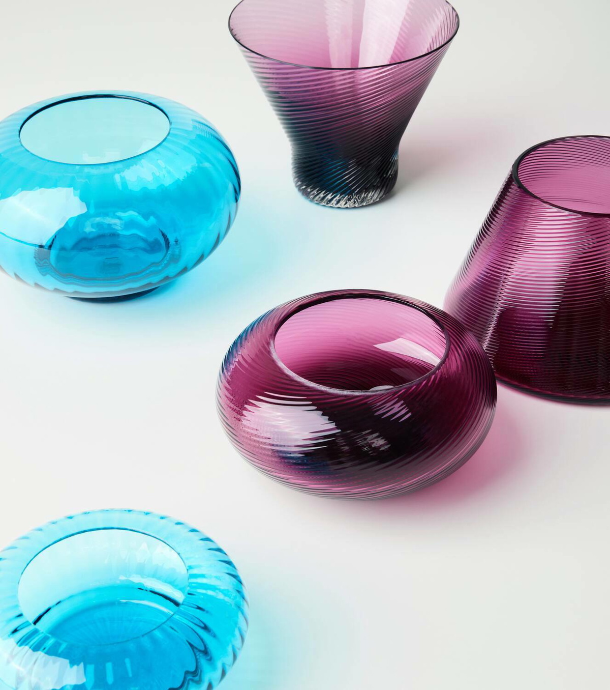 NasonMoretti Issey set of 5 Murano glass bowls