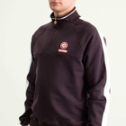 Casablanca Men's Organic Loopback 1/4 Zip Laurel Sweatshirt in Aubergine