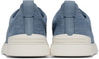 ZEGNA Blue Triple Stitch Sneakers