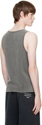 LGN Louis Gabriel Nouchi Gray Asymmetrical Cutout Tank Top