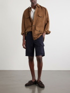 Slowear - Straight-Leg Cotton and Linen-Blend Shorts - Blue