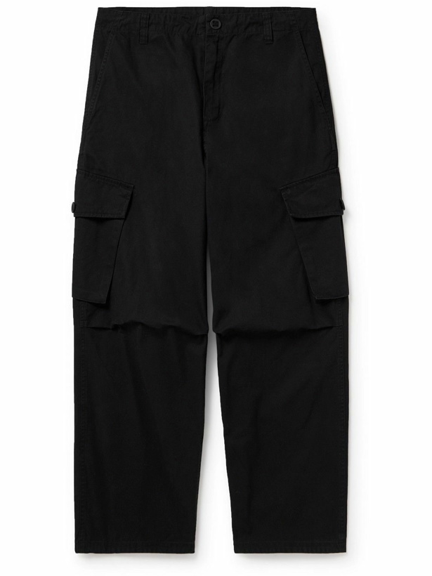Photo: Carhartt WIP - Unity Straight-Leg Enzyme-Washed Cotton-Twill Cargo Trousers - Black