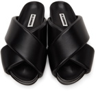 Jil Sander Black Oversize Wrapped Sandals