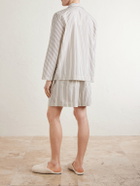 TEKLA - Striped Cotton-Poplin Pyjama Set - Neutrals