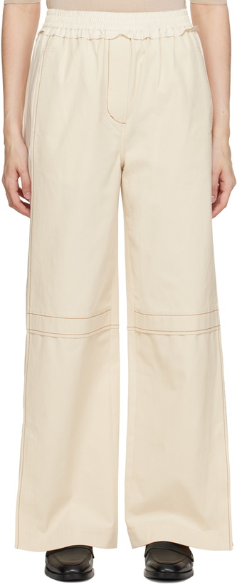 Photo: 3.1 Phillip Lim Off-White Paneled Lounge Pants