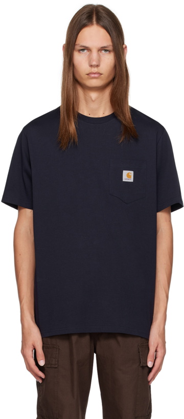 Photo: Carhartt Work In Progress Navy Pocket T-Shirt