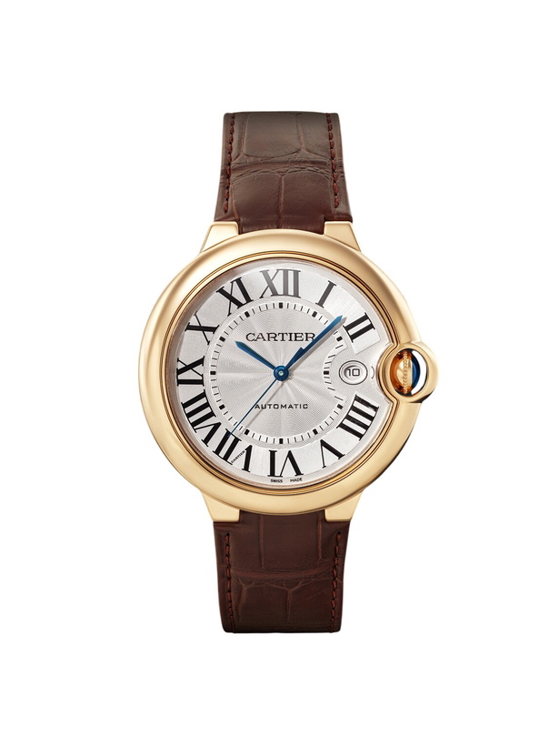 Photo: Cartier - Ballon Bleu de Cartier Automatic 42mm 18-Karat Pink Gold and Alligator Watch, Ref. No. CRWGBB0030