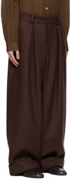 King & Tuckfield Brown Roll Cuff Chino Trousers