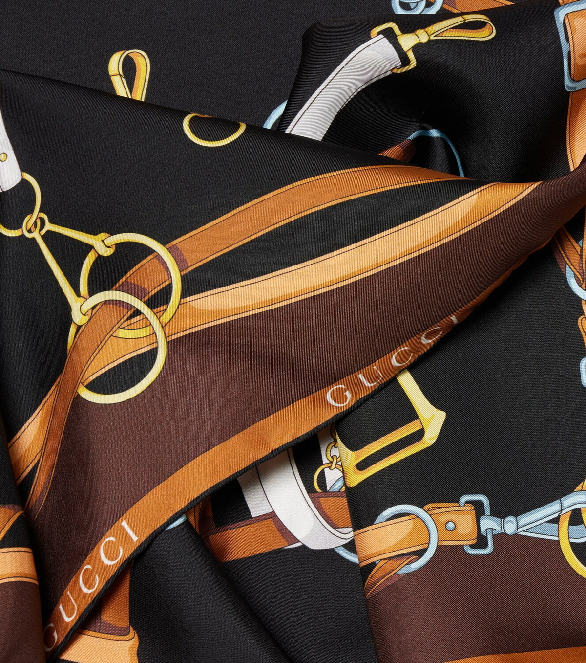 Gucci Printed silk twill scarf