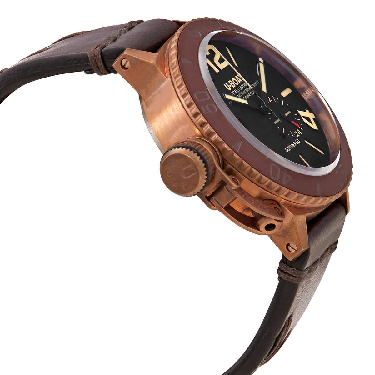 U-Boat Lefty Sommerso Lefty Chronograph Automatic Black Dial Mens Watch 8486/C
