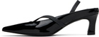 Justine Clenquet Black Sofia Slingback Heels