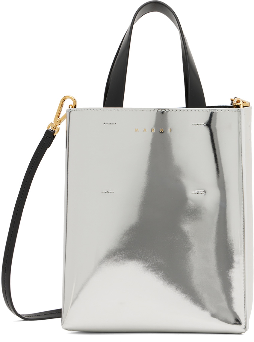 Marni Silver & White Mini Museo Bag Marni