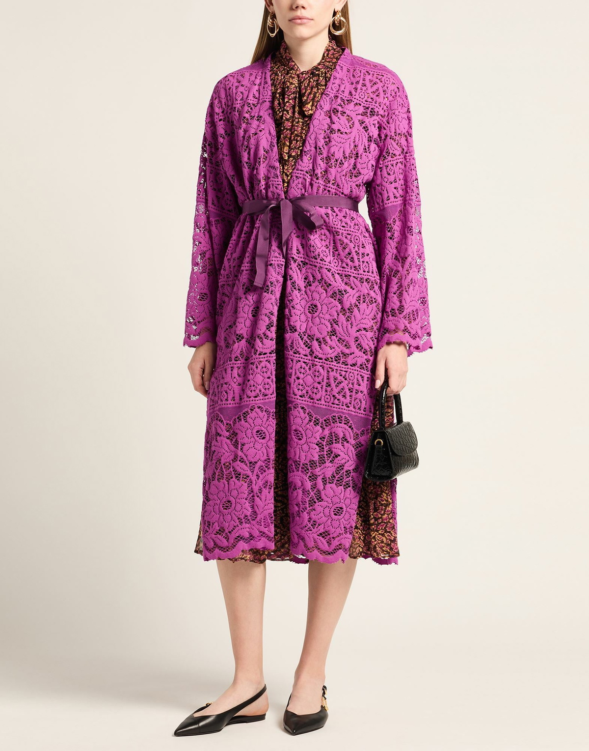 Jucca Womens Overcoat & Trench Coat Mauve