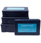 Human Made - 4 Pack of Logo-Print Plastic Containers - Blue