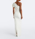 Safiyaa One-shoulder crêpe gown