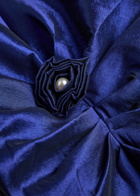 Sister Jane Marylin Ruched Taffeta Mini Dress Blue