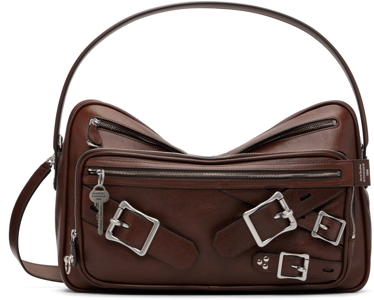 Acne Studios Brown Camero Camera Buckles Bag