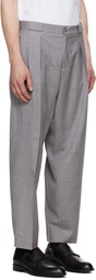 BOSS Gray Pleated Trousers
