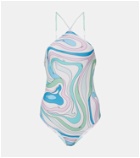 Pucci Printed halterneck swimsuit