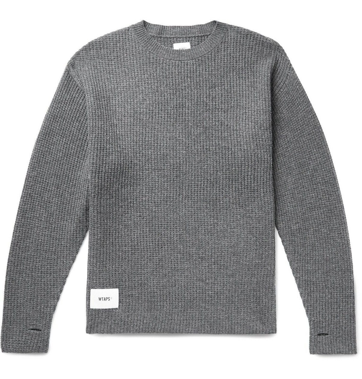 WTAPS - Waffle-Knit Merino Wool Sweater - Gray WTAPS