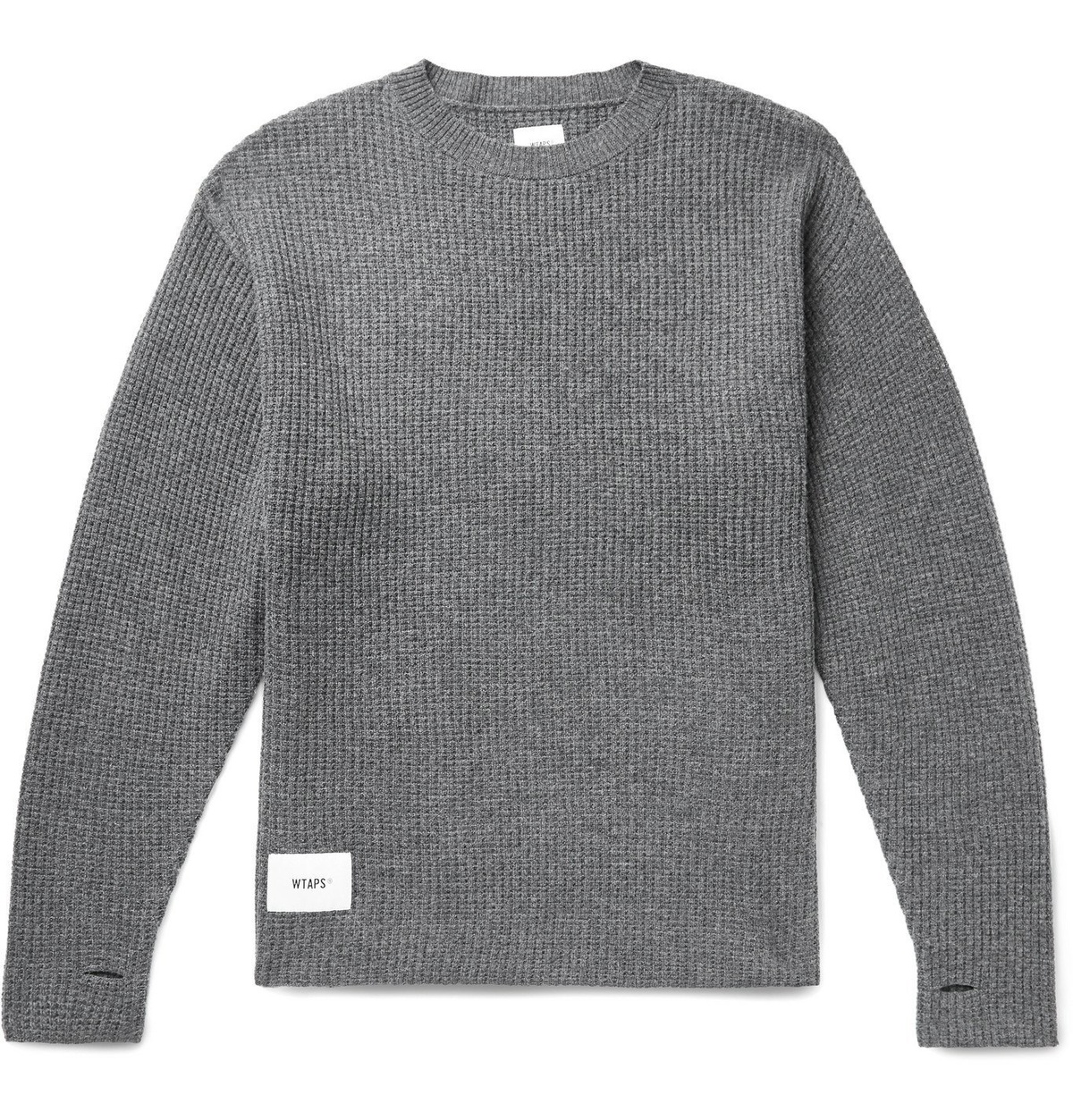 WTAPS WAFFLE SWEATER WOOL グレー 02 | zold-ut.hu