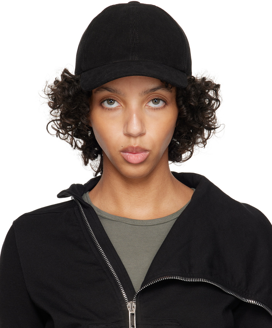 Rick Owens DRKSHDW Black Curved Brim Cap Rick Owens Drkshdw