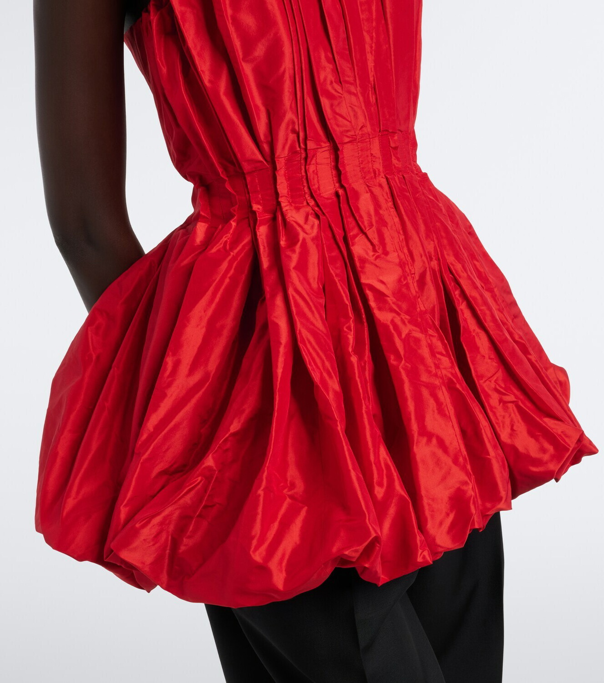 Tove Marina peplum silk taffeta top