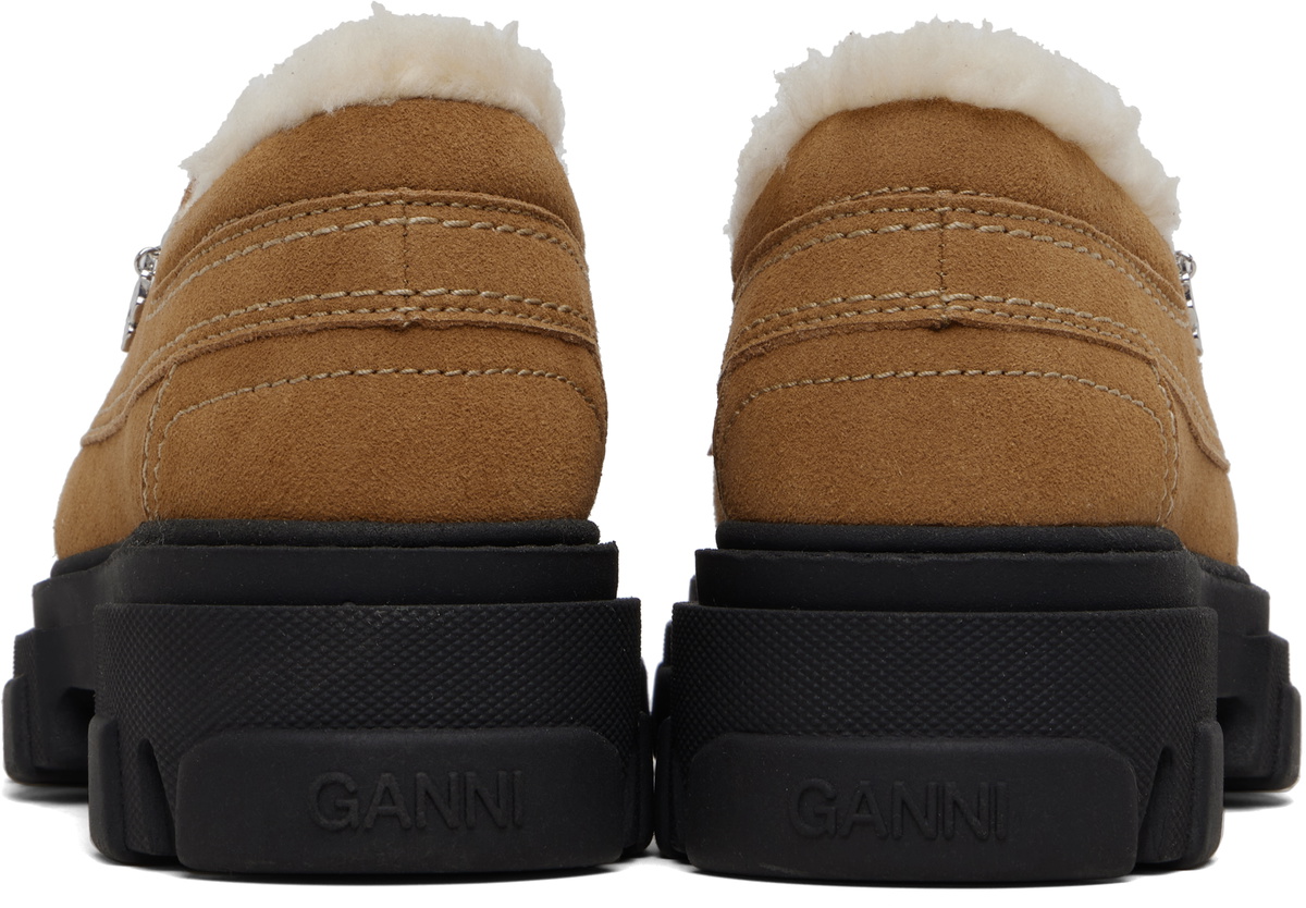 GANNI Tan Cleated Derbys
