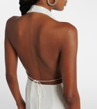 Alex Perry Bridal sequined open-back minidress