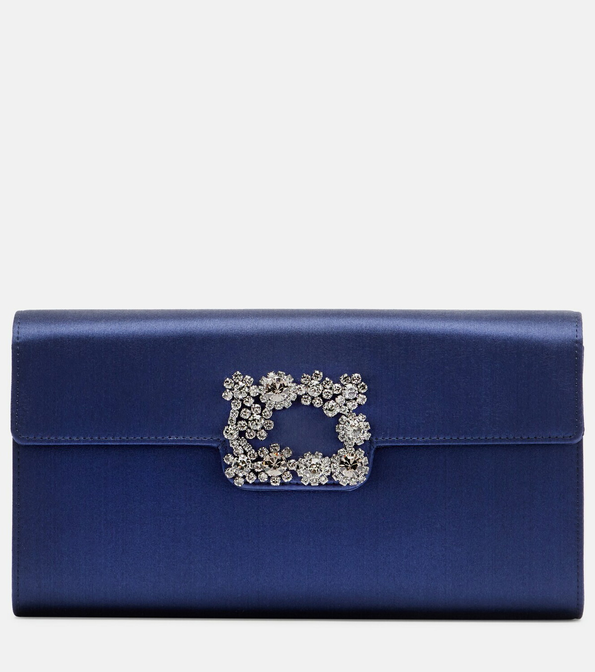 Roger Vivier Efflorescence embellished satin clutch