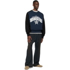 Andersson Bell Navy Piping Line Dyed Sweatpants