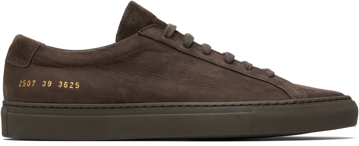 Common Projects Brown Nubuck Achilles Sneakers
