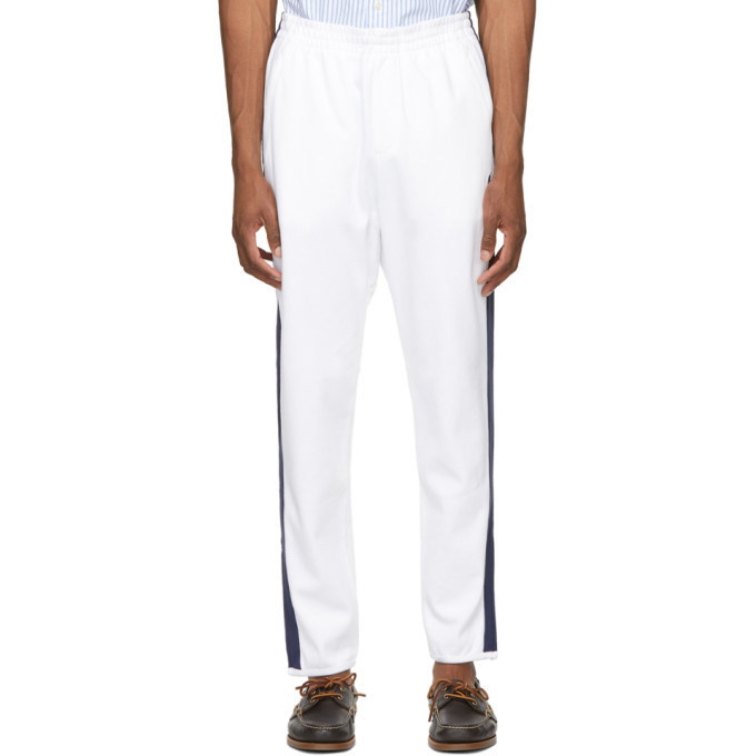 Photo: Polo Ralph Lauren White Cotton Interlock Track Pants