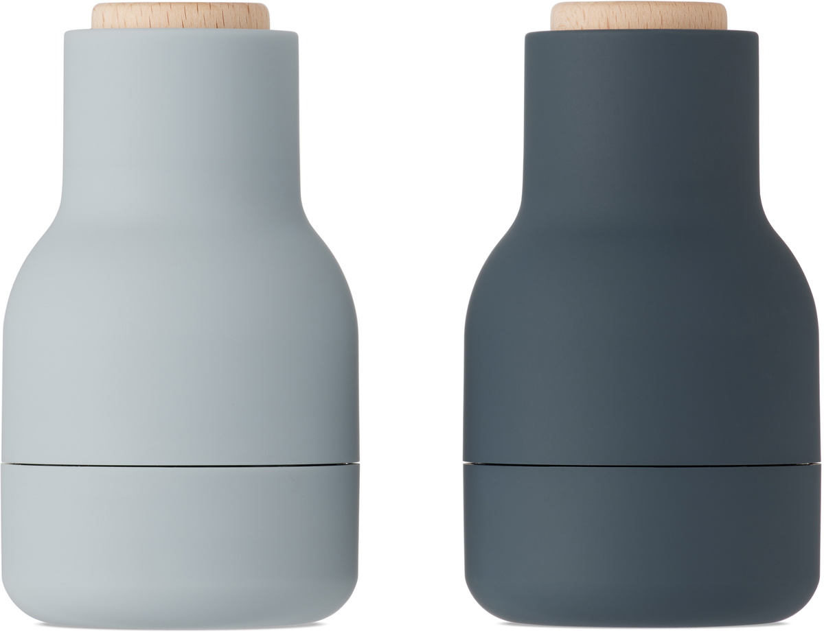 Audo Copenhagen Two-Pack Blue Small Bottle Grinder