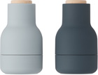 Audo Copenhagen Two-Pack Blue Small Bottle Grinder