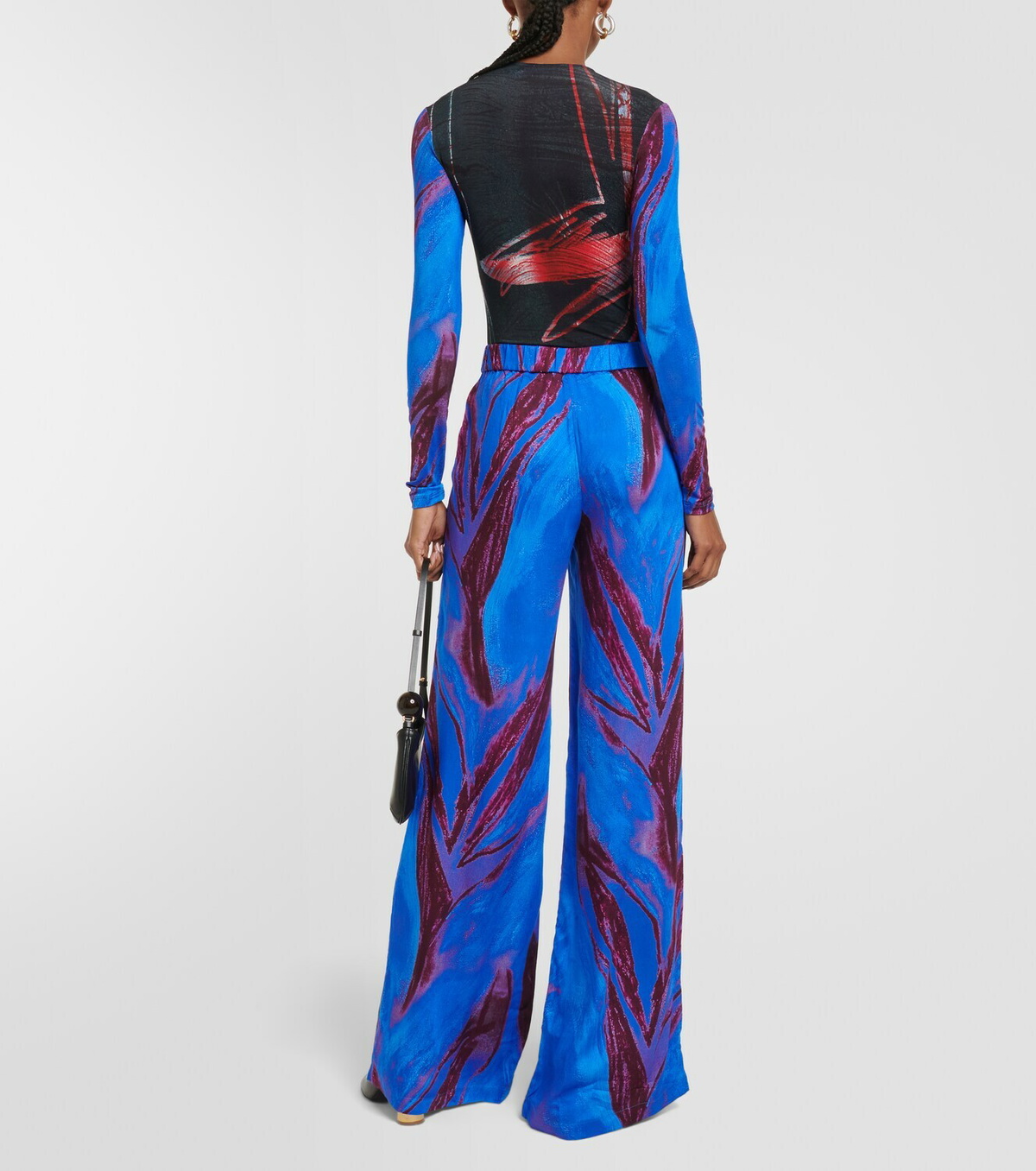 Louisa Ballou Printed wide-leg pants