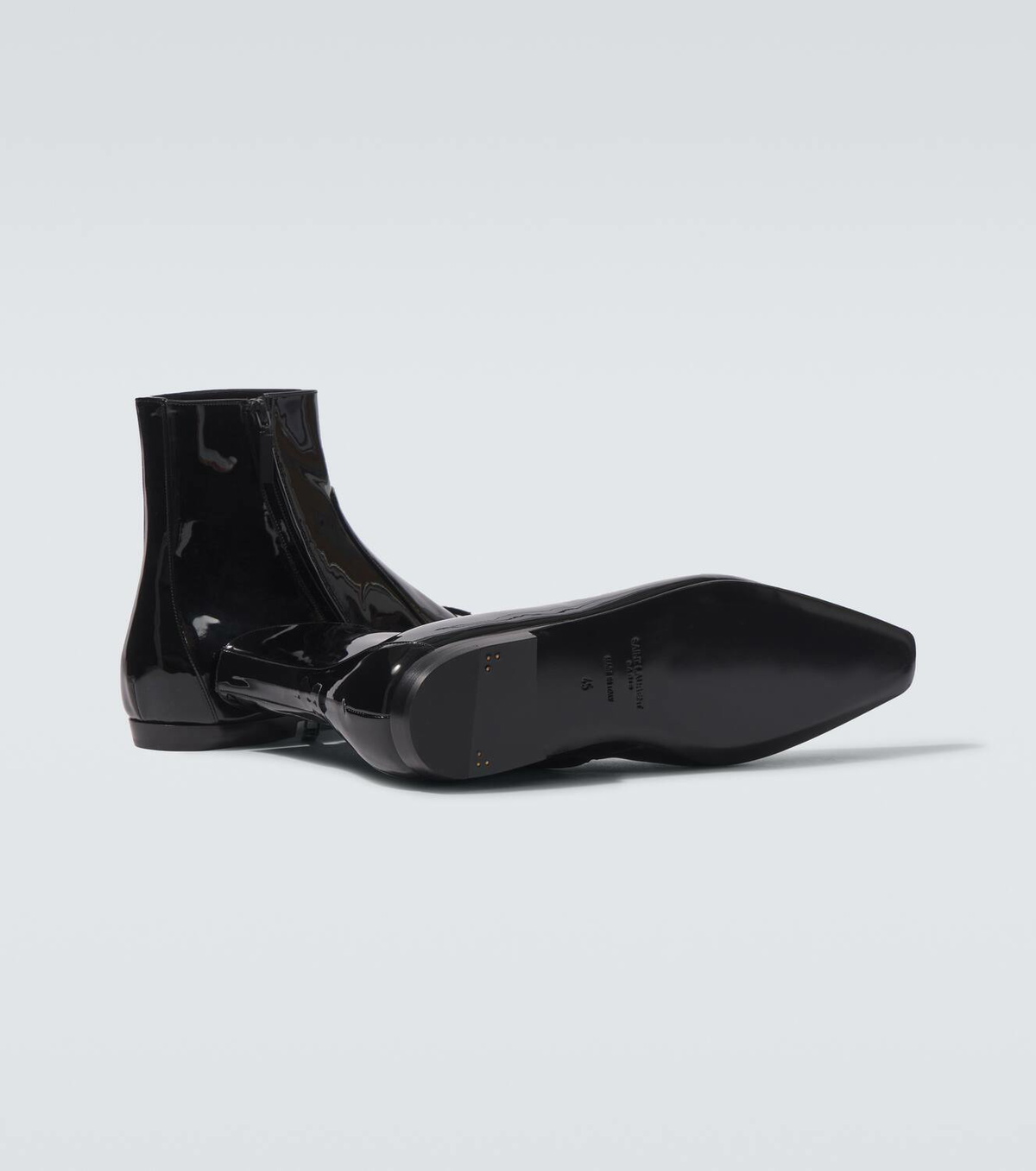 Saint Laurent Milton patent leather boots Saint Laurent