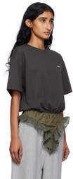 Pushbutton Gray Ruffle Panty T-shirt