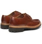 Grenson - Curt Hand-Painted Leather Derby Shoes - Brown