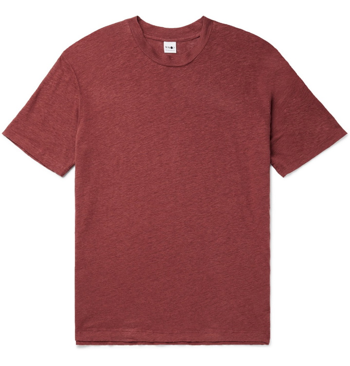 Photo: NN07 - Dylan Slub Linen T-Shirt - Red