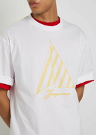 Jacquemus Le Tshirt Voiler Embroidered Cotton T-shirt White