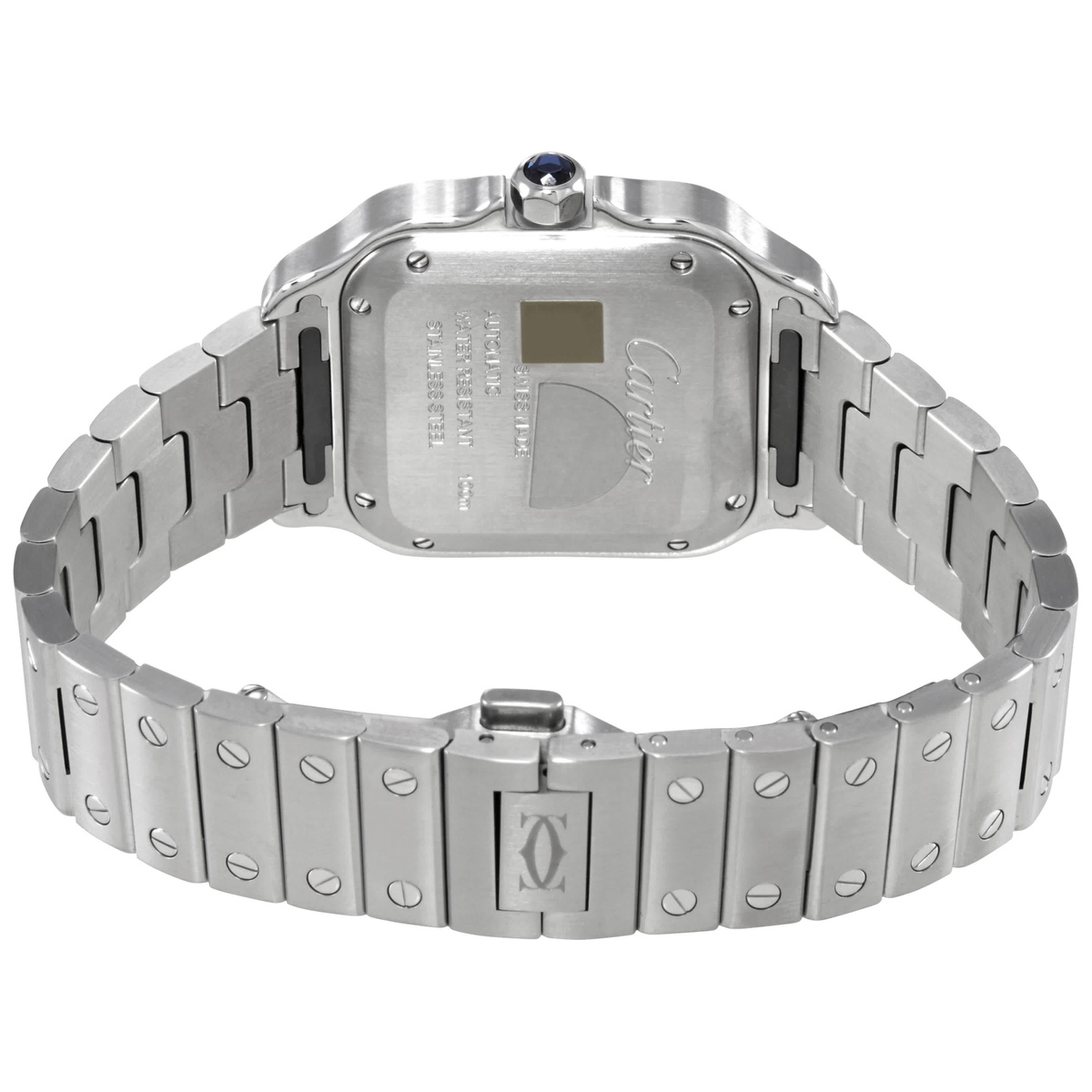 Cartier Santos De Cartier Medium Model Automatic Diamond Watch W4SA0005
