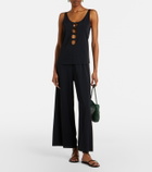 Eres Curl cutout jersey top